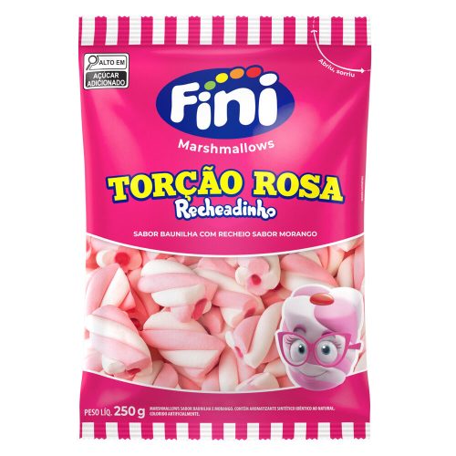 MARSHMALLOW TORÇÃO ROSA RECHEADO – FINI