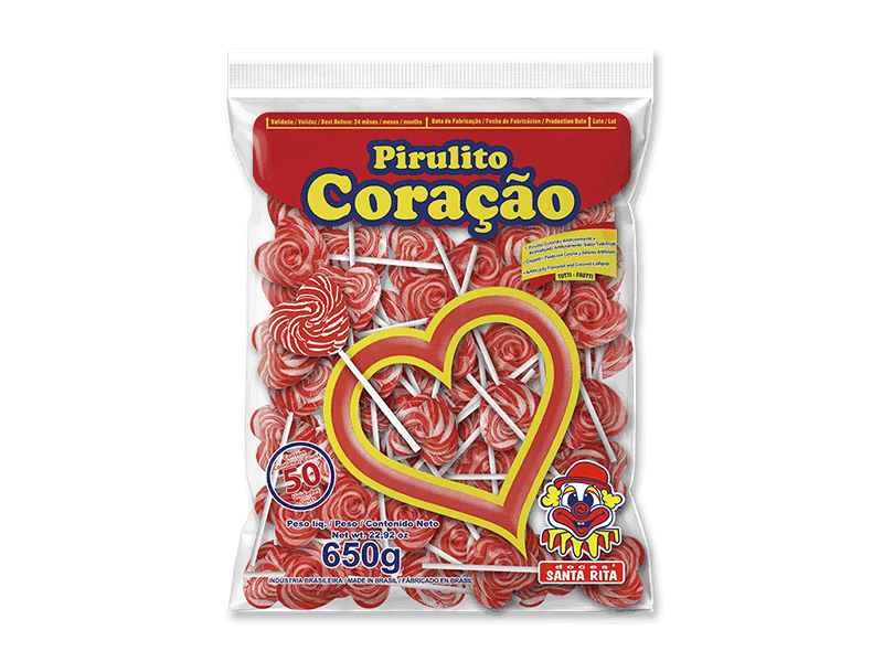 PIRULITO CORAÇÃO – PIRULITOS SANTA RITA