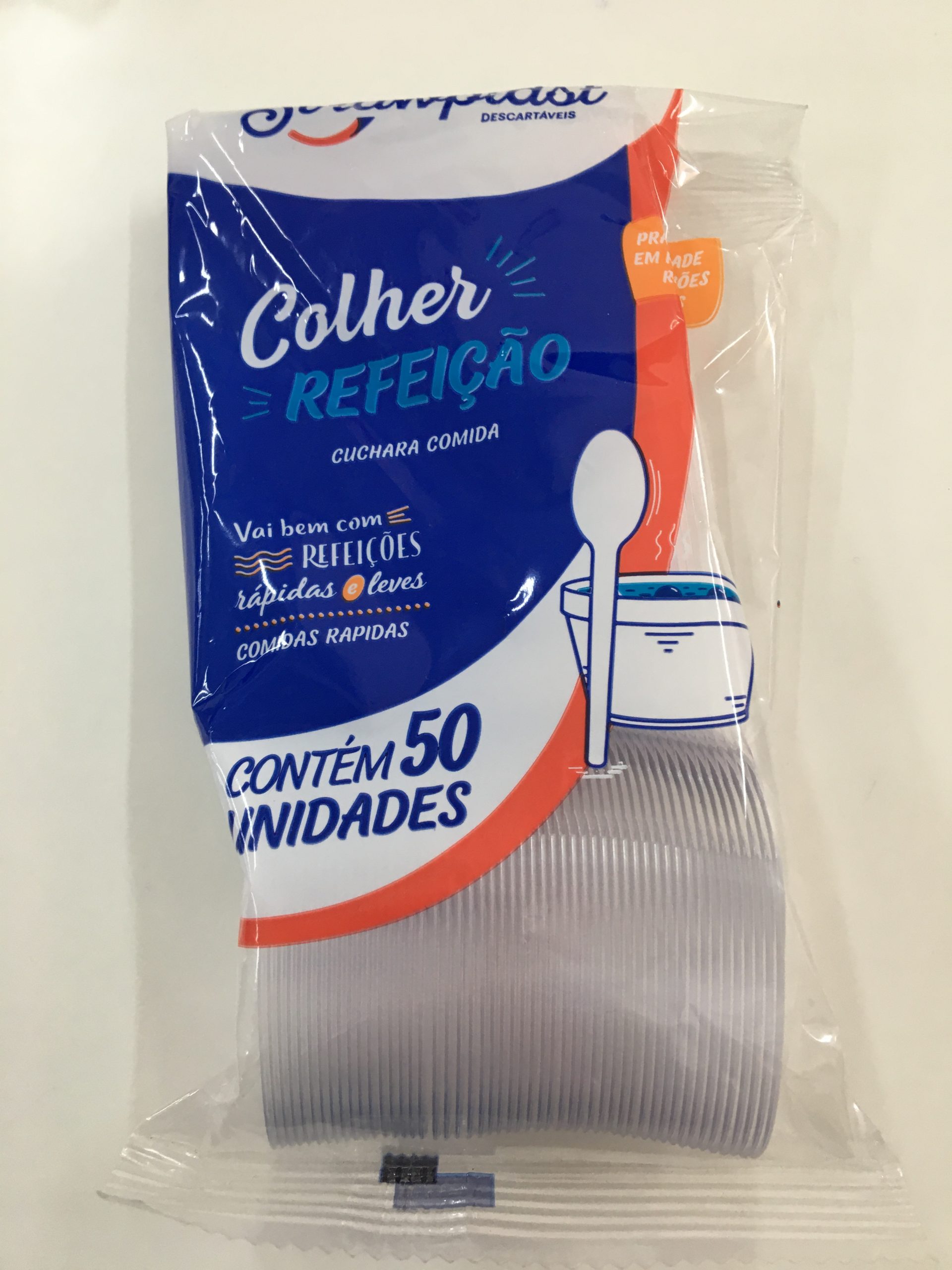 Colher Refeição Strawplast C/50 Unidades Em Cada Pct-