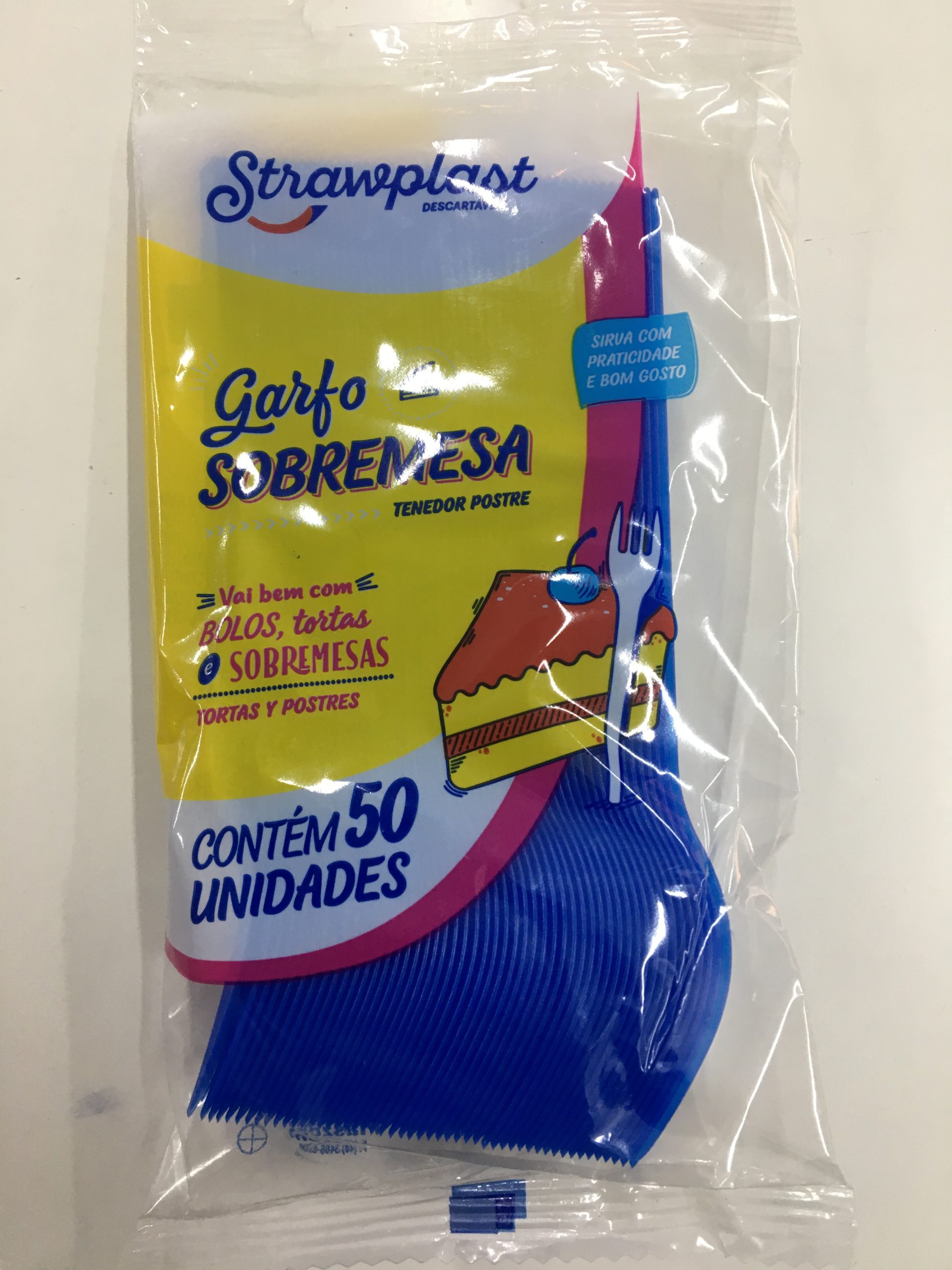 Garfo De Sobremesa Strawplast – C/50und  Em Cada Pct