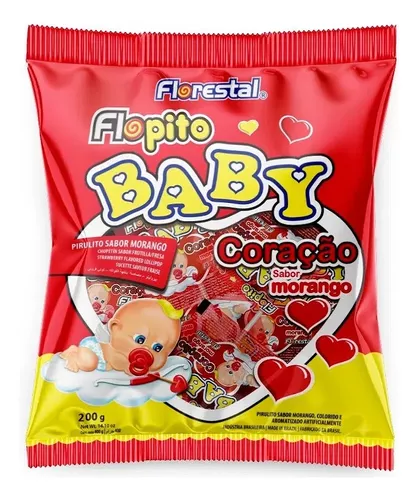 PIRULITO BABY CORAÇÃO MORANGO – FLORESTAL